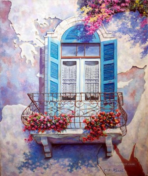 地中海 25 印象派の花 Oil Paintings